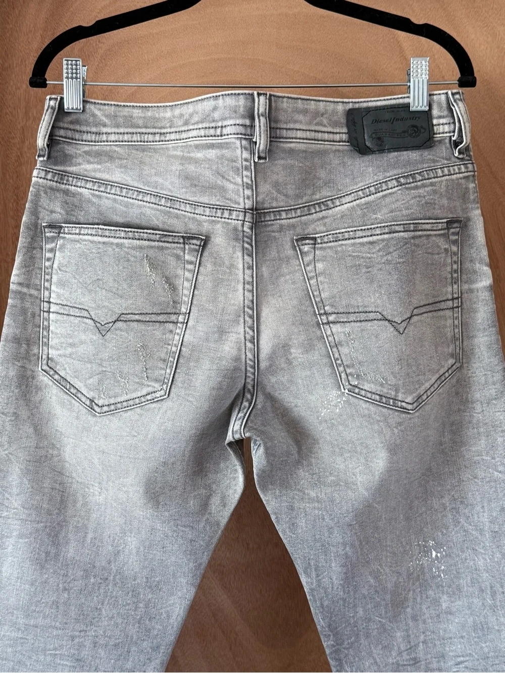 Diesel Buster Slim Tapered Jeans R99J6 Grey Stretch Men's W33 L32 NWT